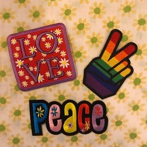 60s Iron-on Patches 🌼 ☮️❤️